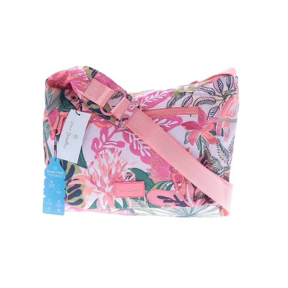 NWT VERA BRADLEY RETIRED Coral Rain Forest Canopy Reactive Crossbody Sling - Picture 1 of 3